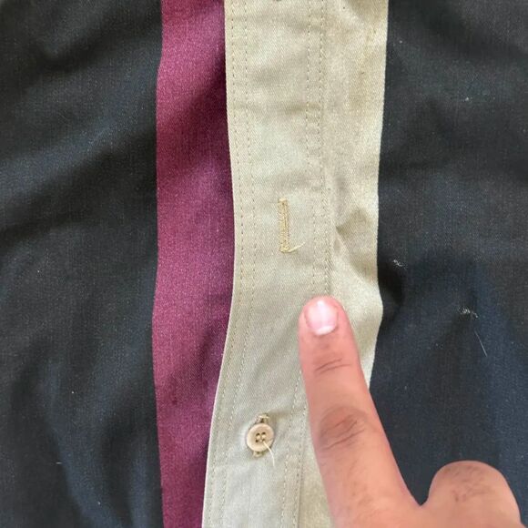 Vintage Wrangler Brushpopper Western Striped Shirt Size 16 1/2-36 - Picture 5 of 7